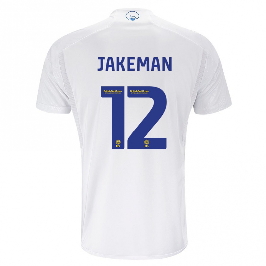 Kids Football Harriet Jakeman #12 White Home Jersey 2023/24 T-Shirt