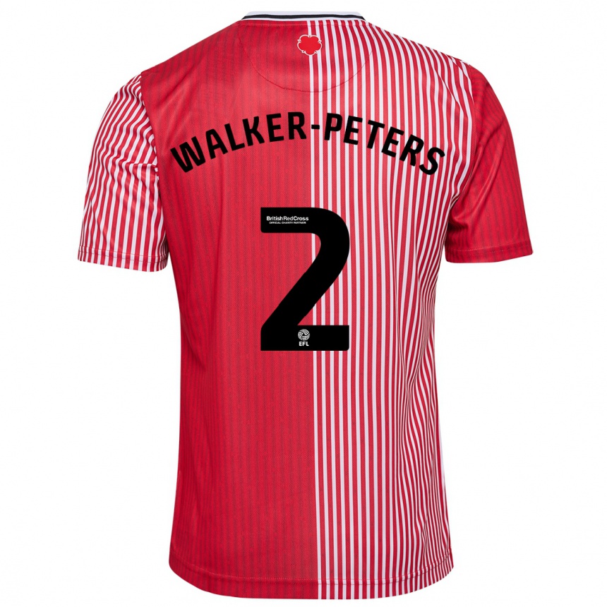 Kids Football Kyle Walker-Peters #2 Red Home Jersey 2023/24 T-Shirt