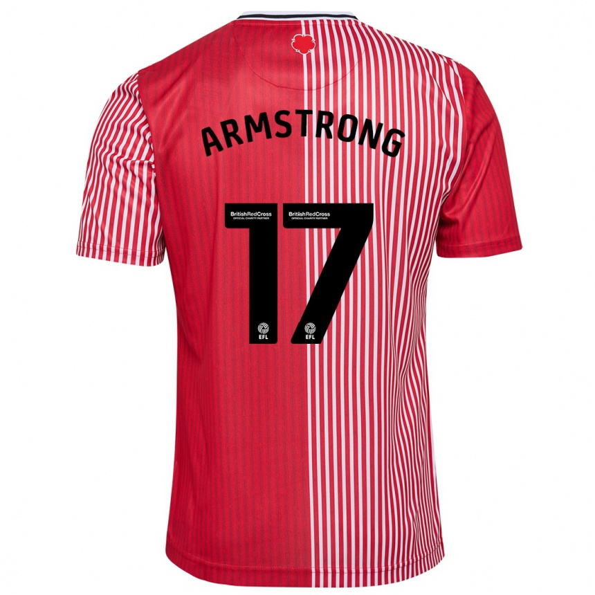 Kids Football Stuart Armstrong #17 Red Home Jersey 2023/24 T-Shirt