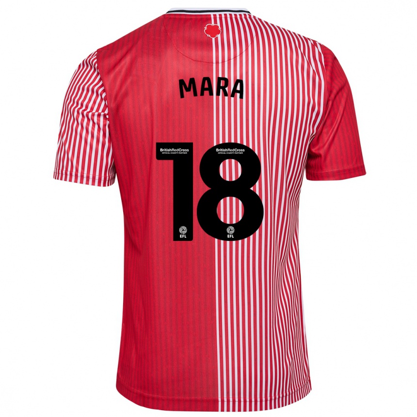 Kids Football Sékou Mara #18 Red Home Jersey 2023/24 T-Shirt