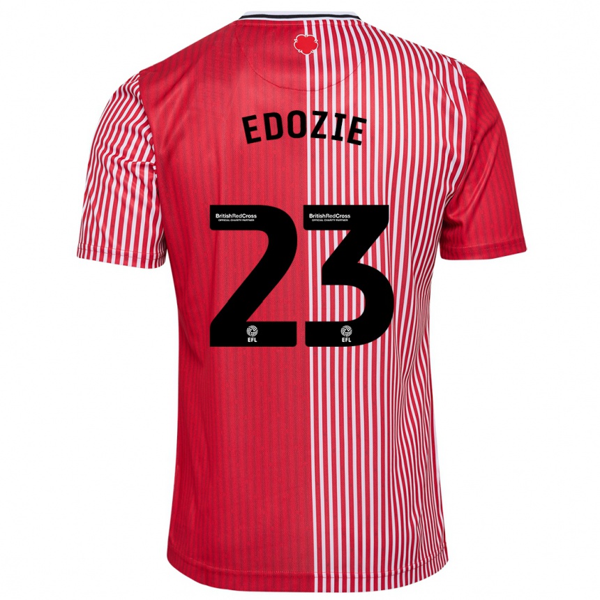 Kids Football Samuel Edozie #23 Red Home Jersey 2023/24 T-Shirt