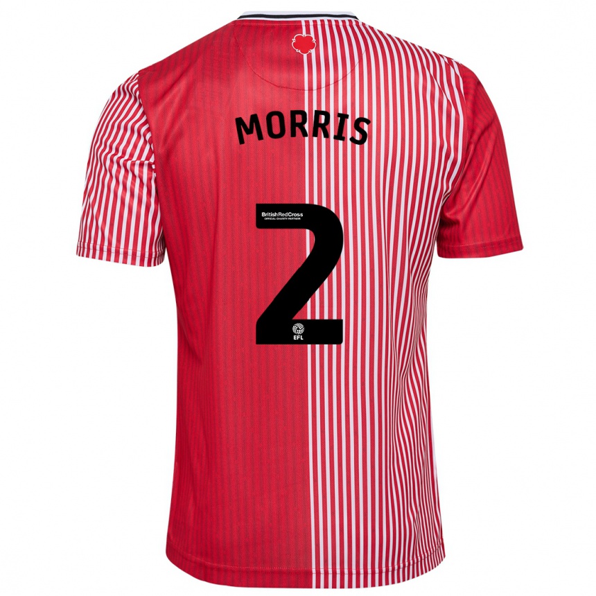 Kids Football Ella Morris #2 Red Home Jersey 2023/24 T-Shirt