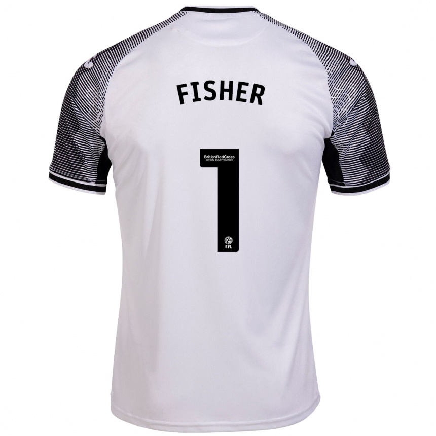 Kids Football Andy Fisher #1 White Home Jersey 2023/24 T-Shirt