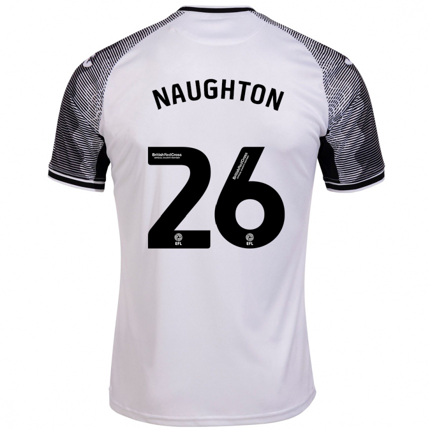 Kids Football Kyle Naughton #26 White Home Jersey 2023/24 T-Shirt