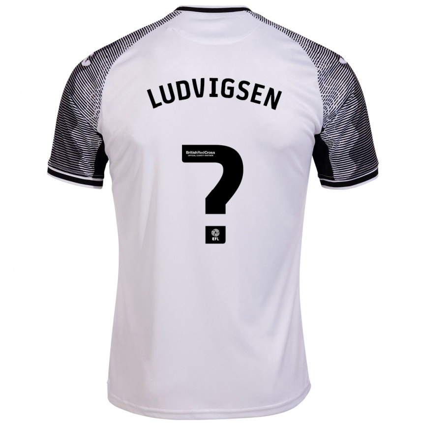 Kids Football Kai Ludvigsen #0 White Home Jersey 2023/24 T-Shirt