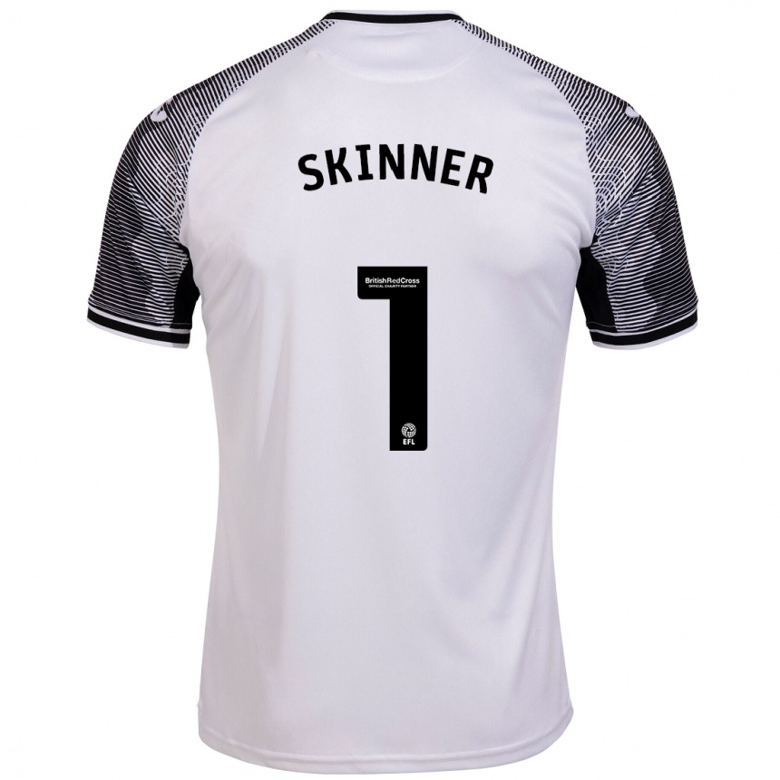 Kids Football Claire Skinner #1 White Home Jersey 2023/24 T-Shirt