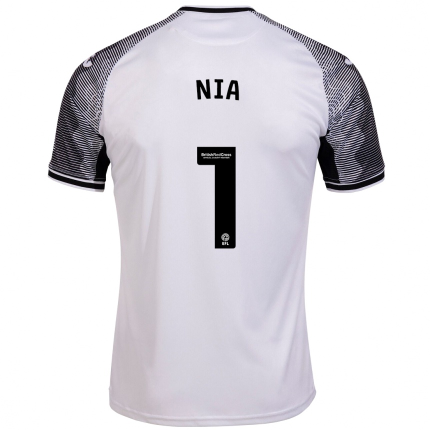 Kids Football Ffion Rees Nia #1 White Home Jersey 2023/24 T-Shirt