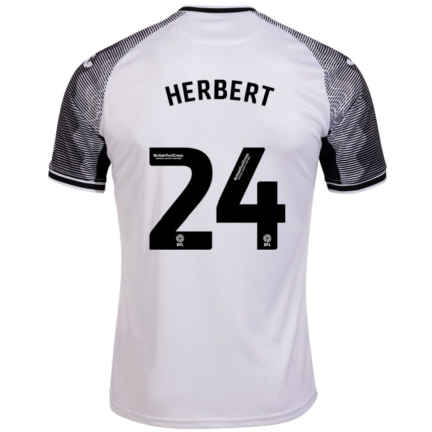 Kids Football Chelsea Herbert #24 White Home Jersey 2023/24 T-Shirt