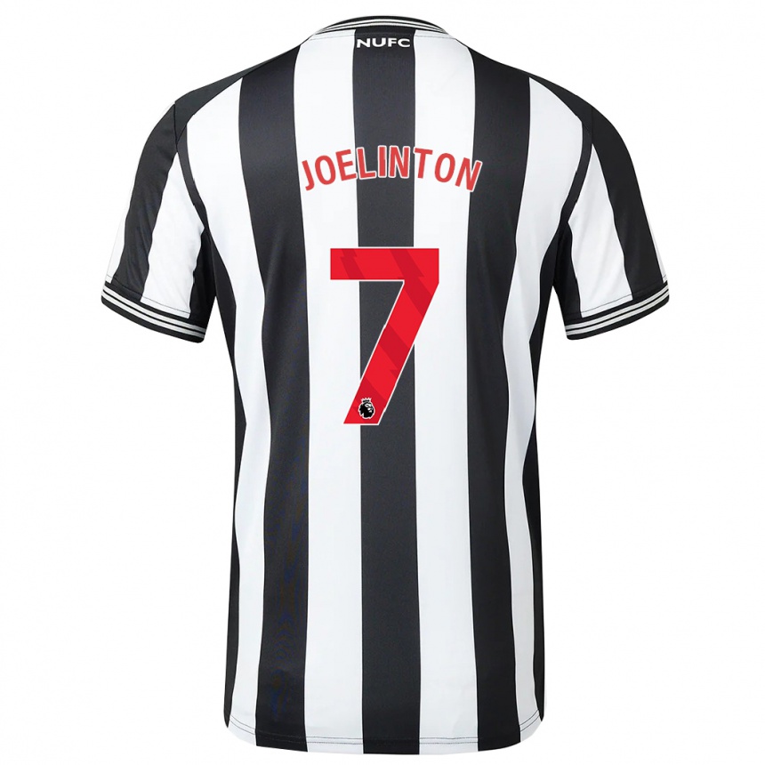 Kids Football Joelinton #7 Black White Home Jersey 2023/24 T-Shirt