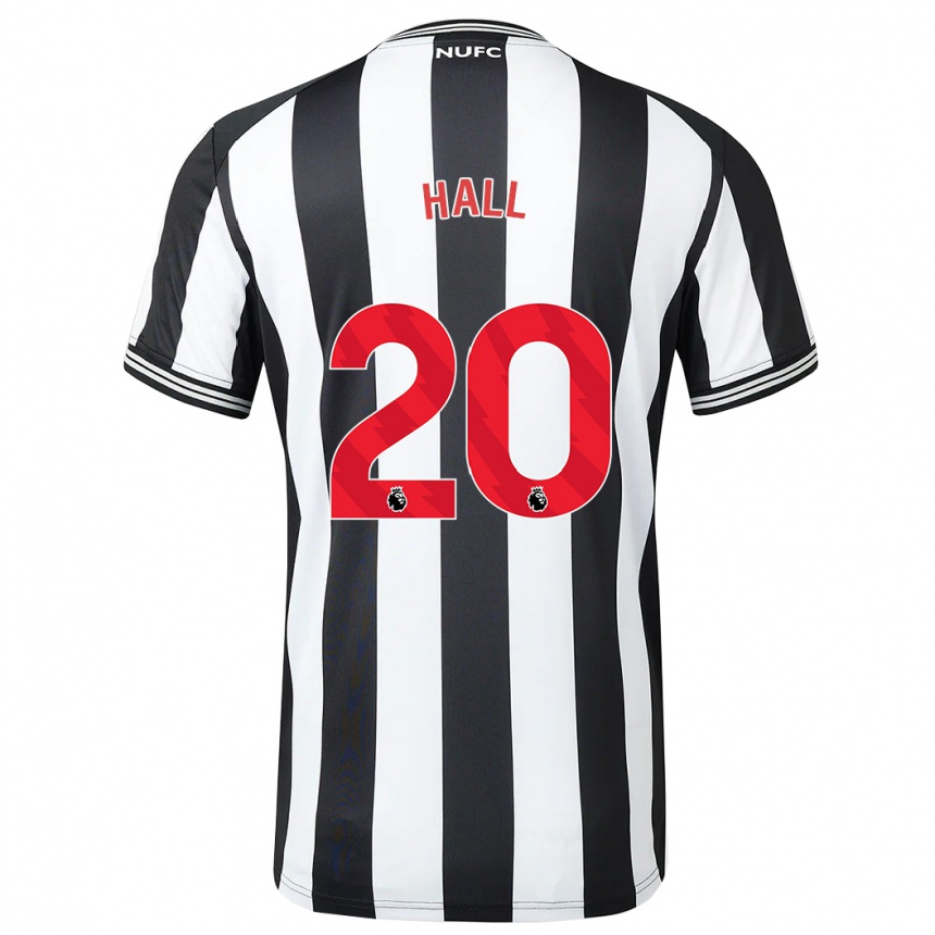 Kids Football Lewis Hall #20 Black White Home Jersey 2023/24 T-Shirt
