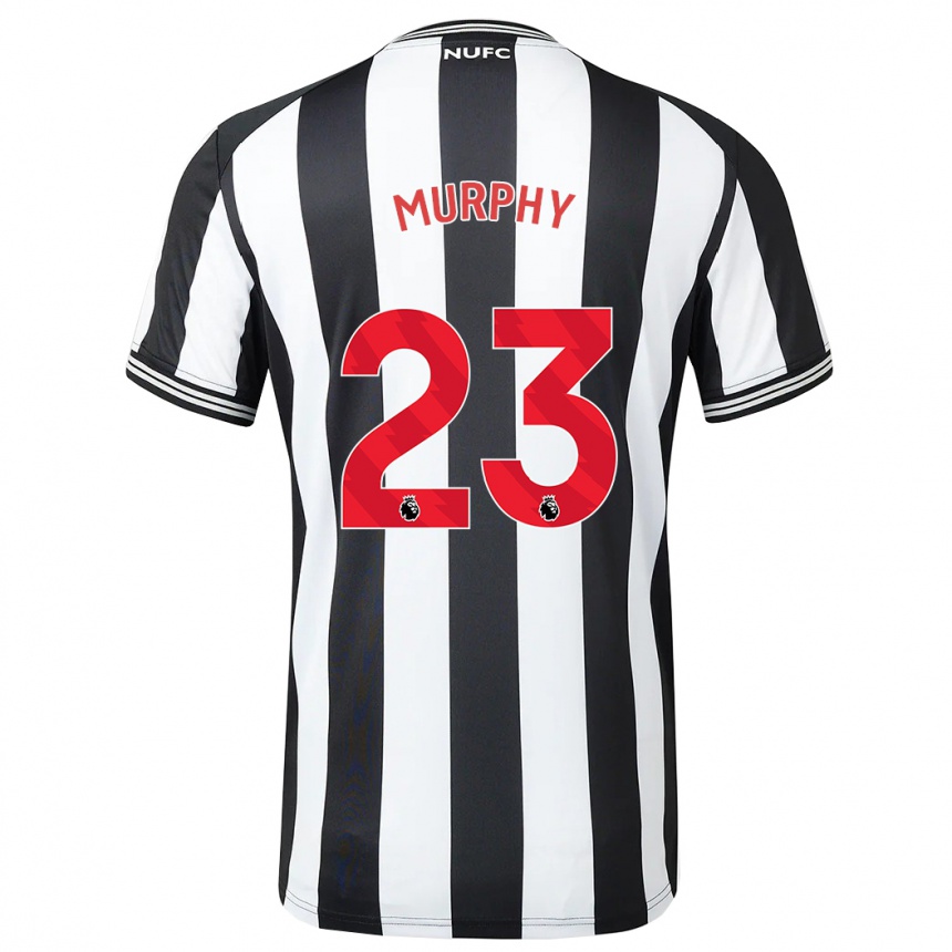 Kids Football Jacob Murphy #23 Black White Home Jersey 2023/24 T-Shirt