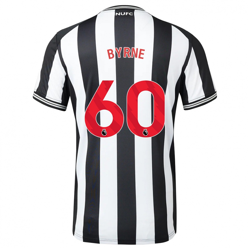 Kids Football Reece Byrne #60 Black White Home Jersey 2023/24 T-Shirt