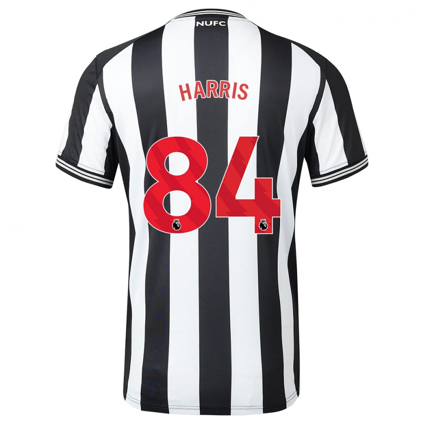 Kids Football Aidan Harris #84 Black White Home Jersey 2023/24 T-Shirt