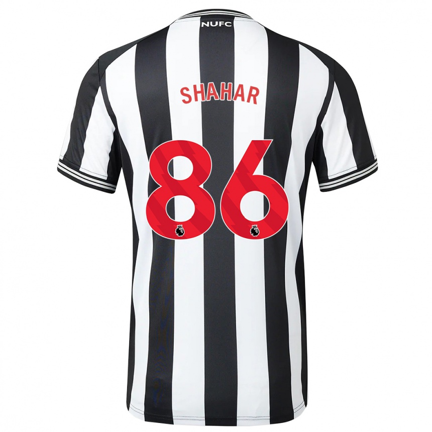 Kids Football Leo Shahar #86 Black White Home Jersey 2023/24 T-Shirt