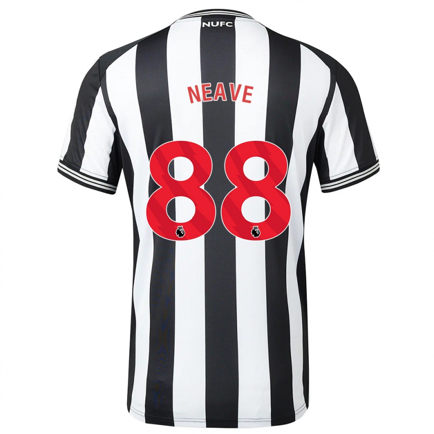 Kids Football Sean Neave #88 Black White Home Jersey 2023/24 T-Shirt