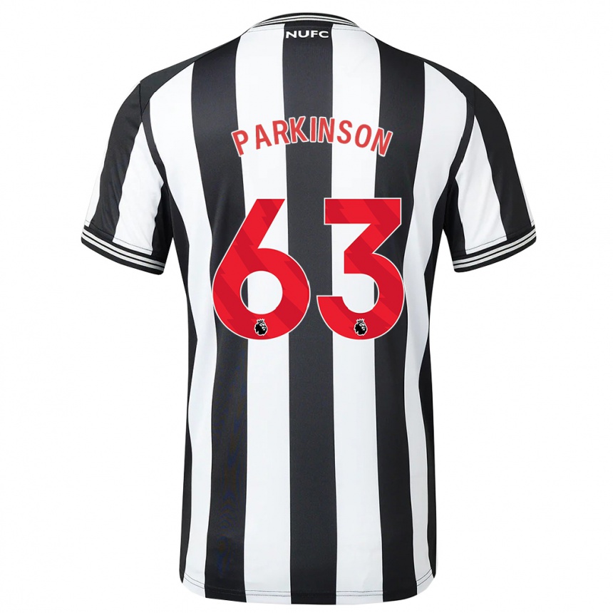 Kids Football Ben Parkinson #63 Black White Home Jersey 2023/24 T-Shirt