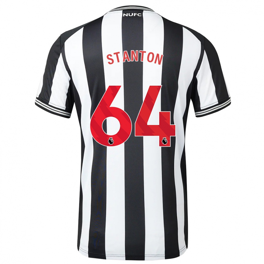 Kids Football Ellis Stanton #64 Black White Home Jersey 2023/24 T-Shirt