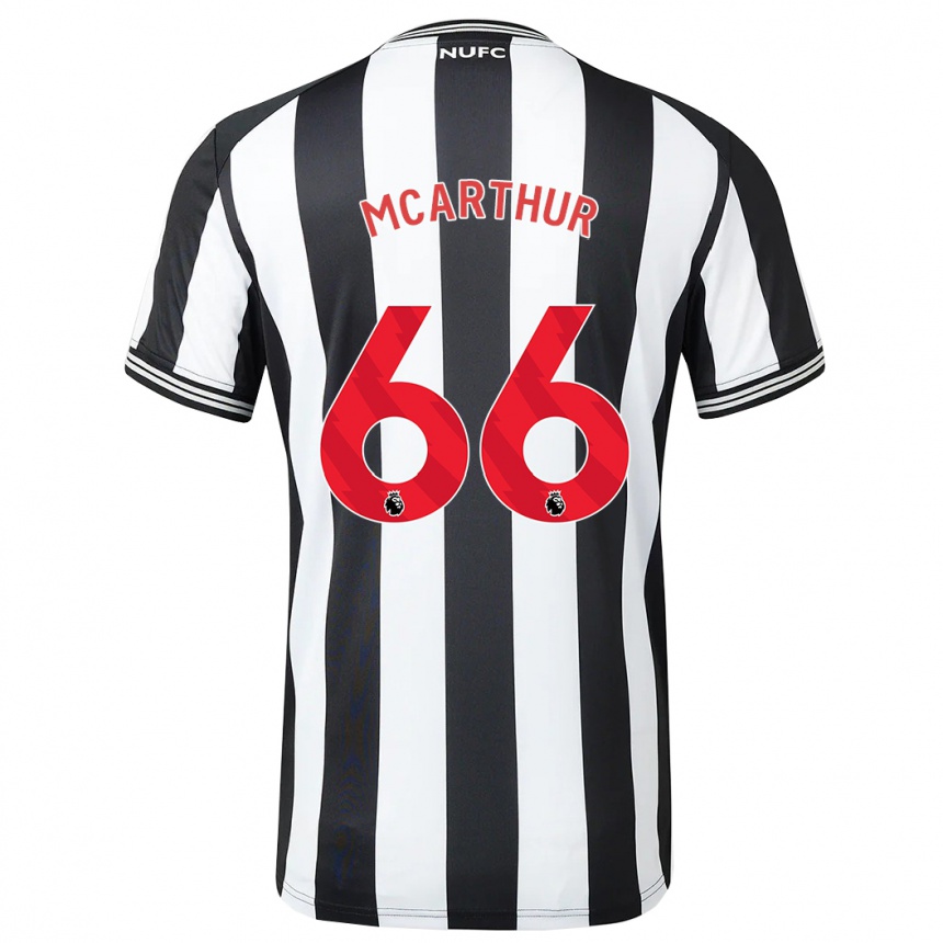 Kids Football Charlie Mcarthur #66 Black White Home Jersey 2023/24 T-Shirt