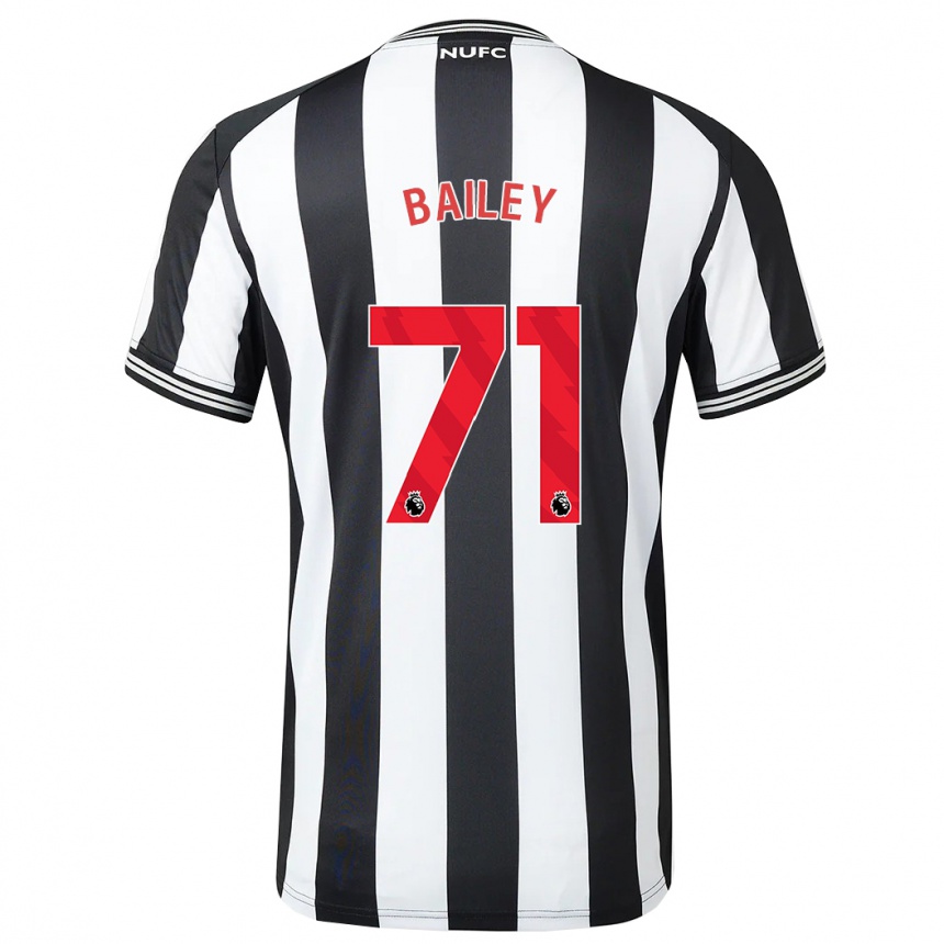 Kids Football Scott Bailey #71 Black White Home Jersey 2023/24 T-Shirt