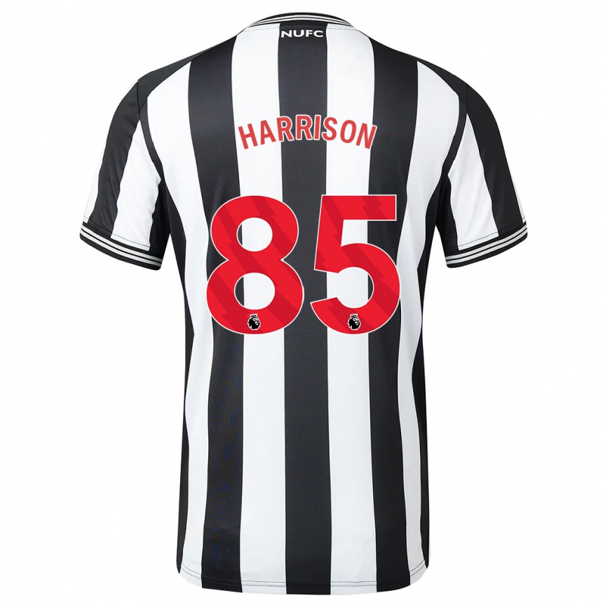 Kids Football Adam Harrison #85 Black White Home Jersey 2023/24 T-Shirt