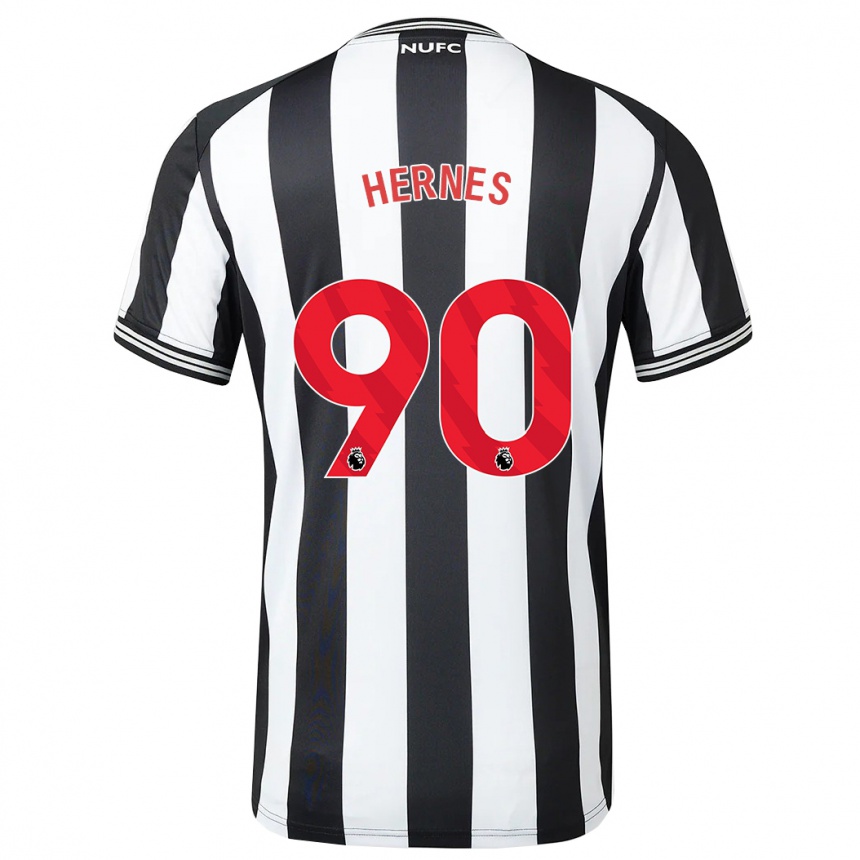 Kids Football Travis Hernes #90 Black White Home Jersey 2023/24 T-Shirt