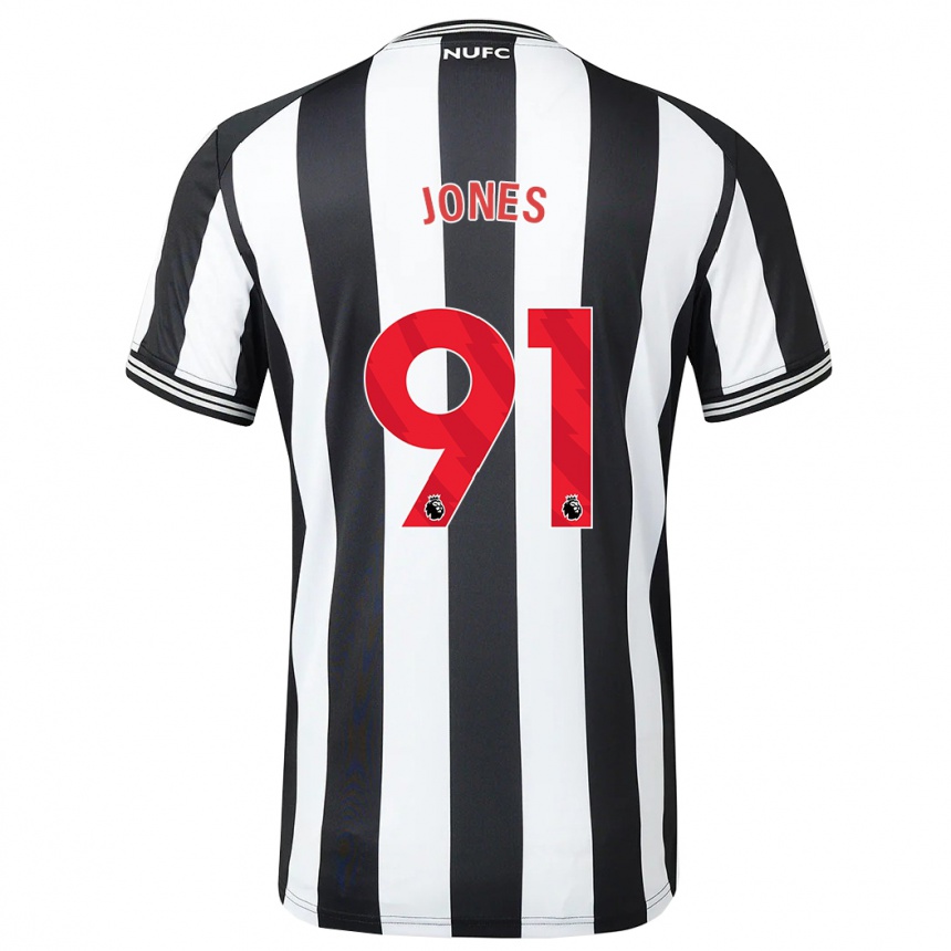 Kids Football Tyler Jones #91 Black White Home Jersey 2023/24 T-Shirt