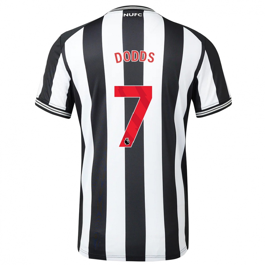 Kids Football Tyler Dodds #7 Black White Home Jersey 2023/24 T-Shirt