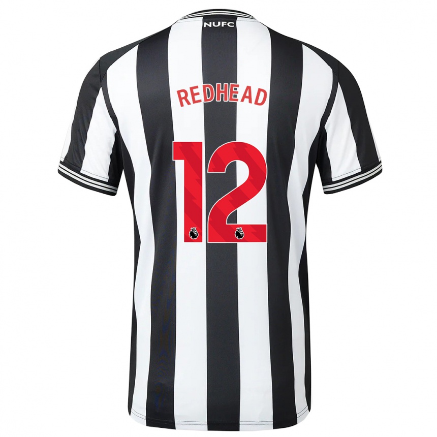 Kids Football Cara Milne-Redhead #12 Black White Home Jersey 2023/24 T-Shirt