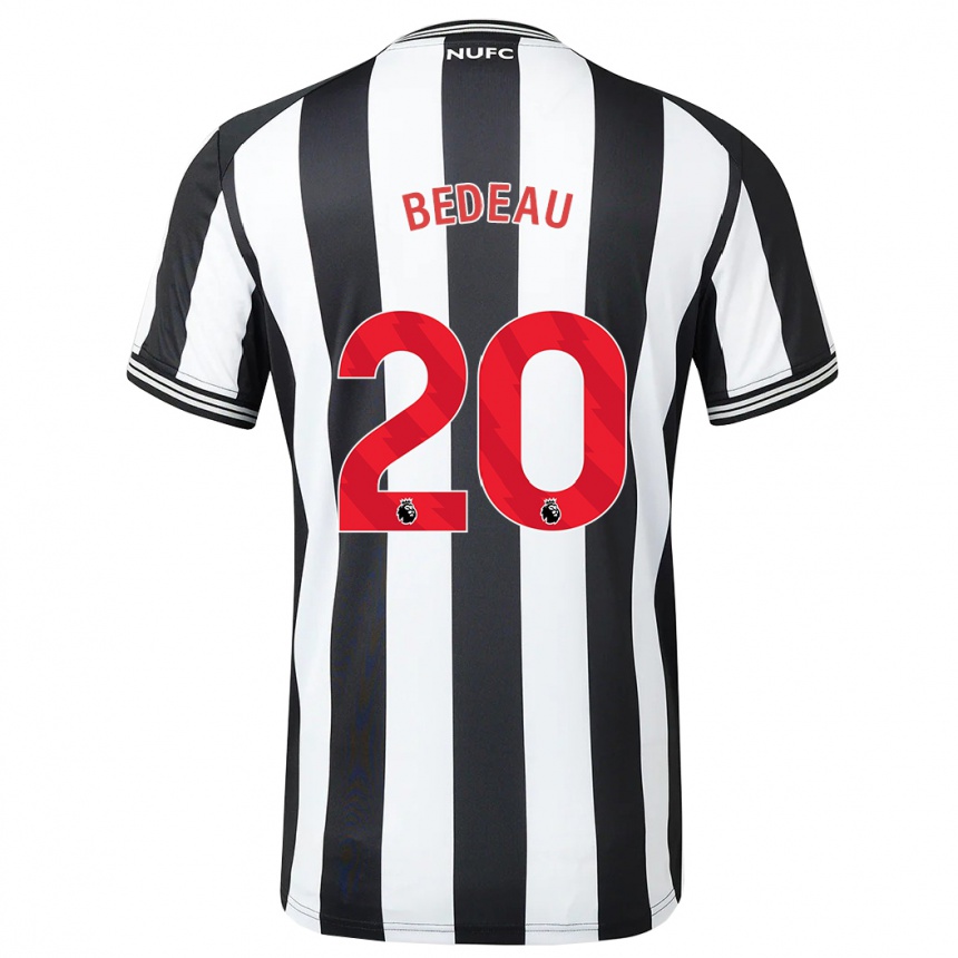 Kids Football Naomi Bedeau #20 Black White Home Jersey 2023/24 T-Shirt