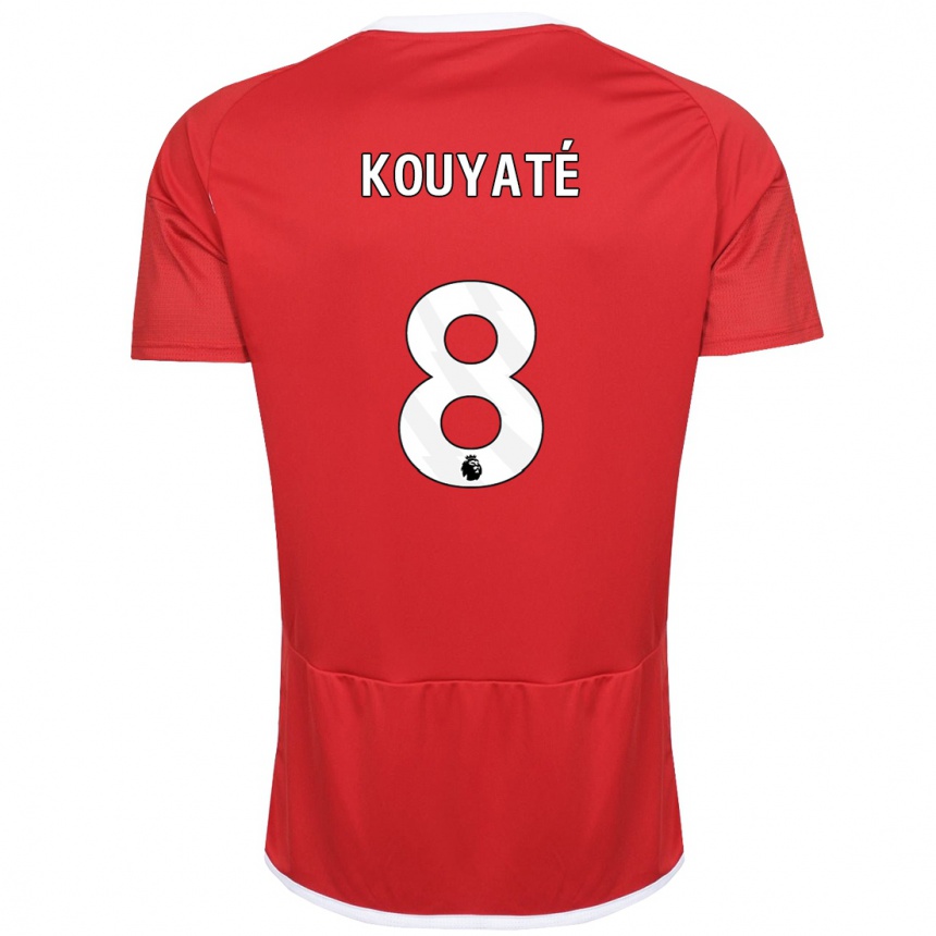 Kids Football Cheikhou Kouyaté #8 Red Home Jersey 2023/24 T-Shirt