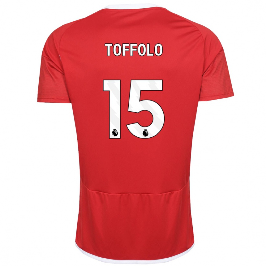 Kids Football Harry Toffolo #15 Red Home Jersey 2023/24 T-Shirt