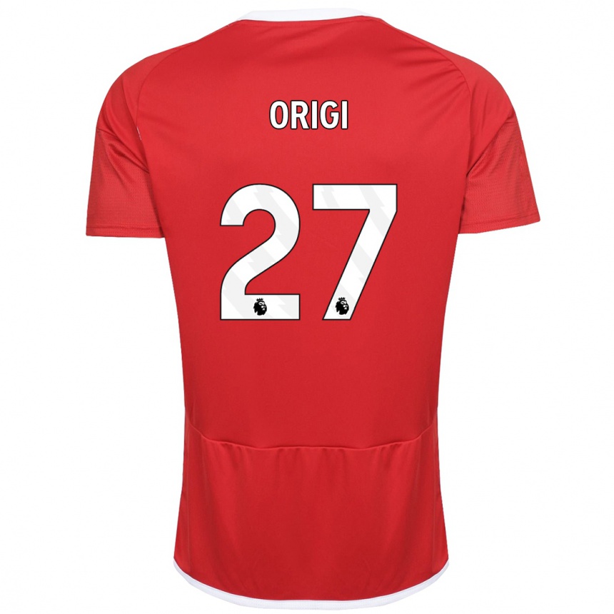 Kids Football Divock Origi #27 Red Home Jersey 2023/24 T-Shirt