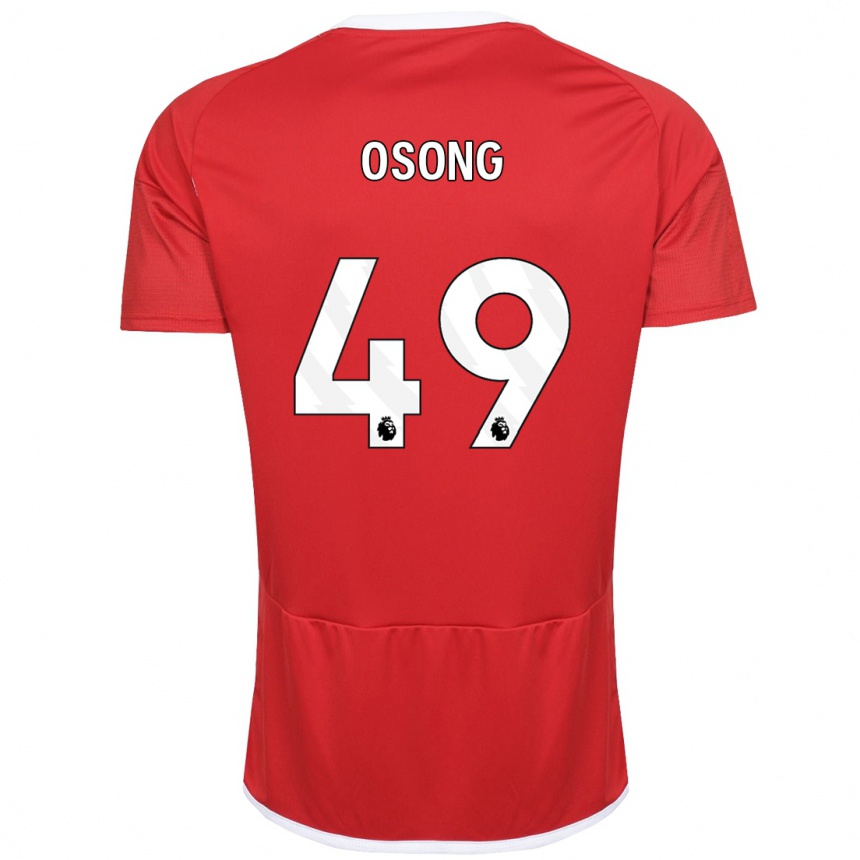 Kids Football Detlef Esapa Osong #49 Red Home Jersey 2023/24 T-Shirt