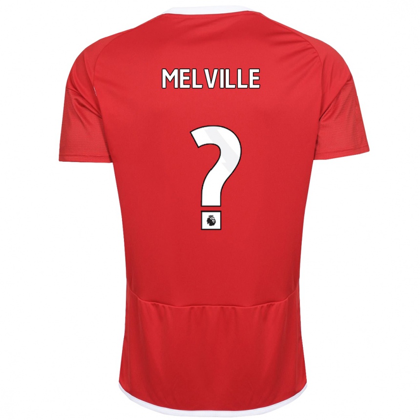 Kids Football Logan Melville #0 Red Home Jersey 2023/24 T-Shirt