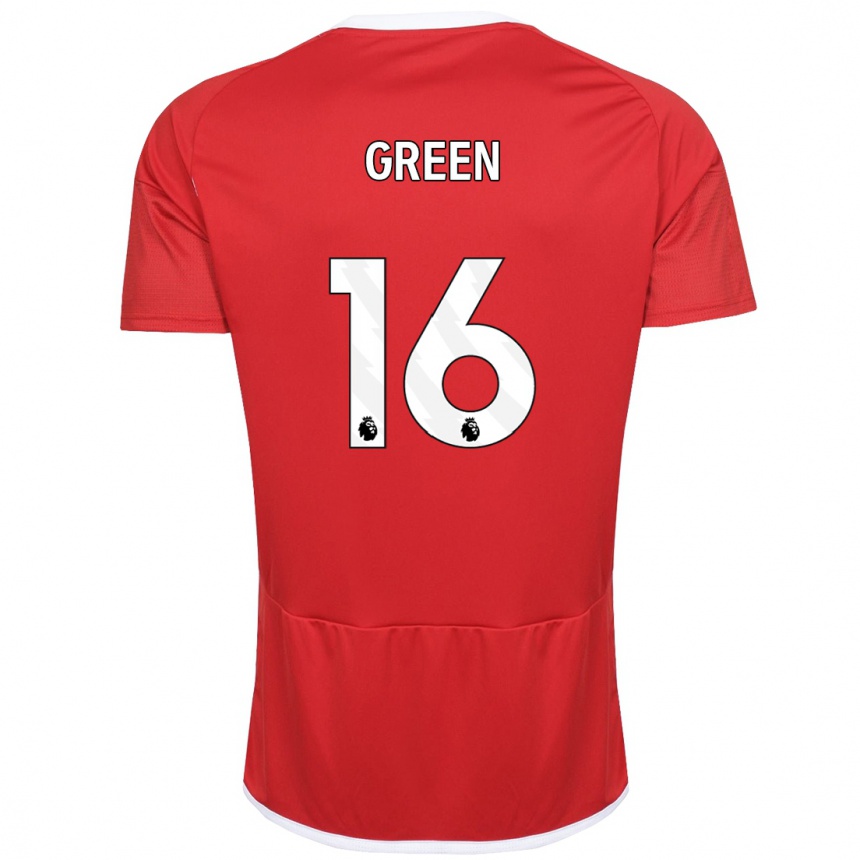 Kids Football Mollie Green #16 Red Home Jersey 2023/24 T-Shirt