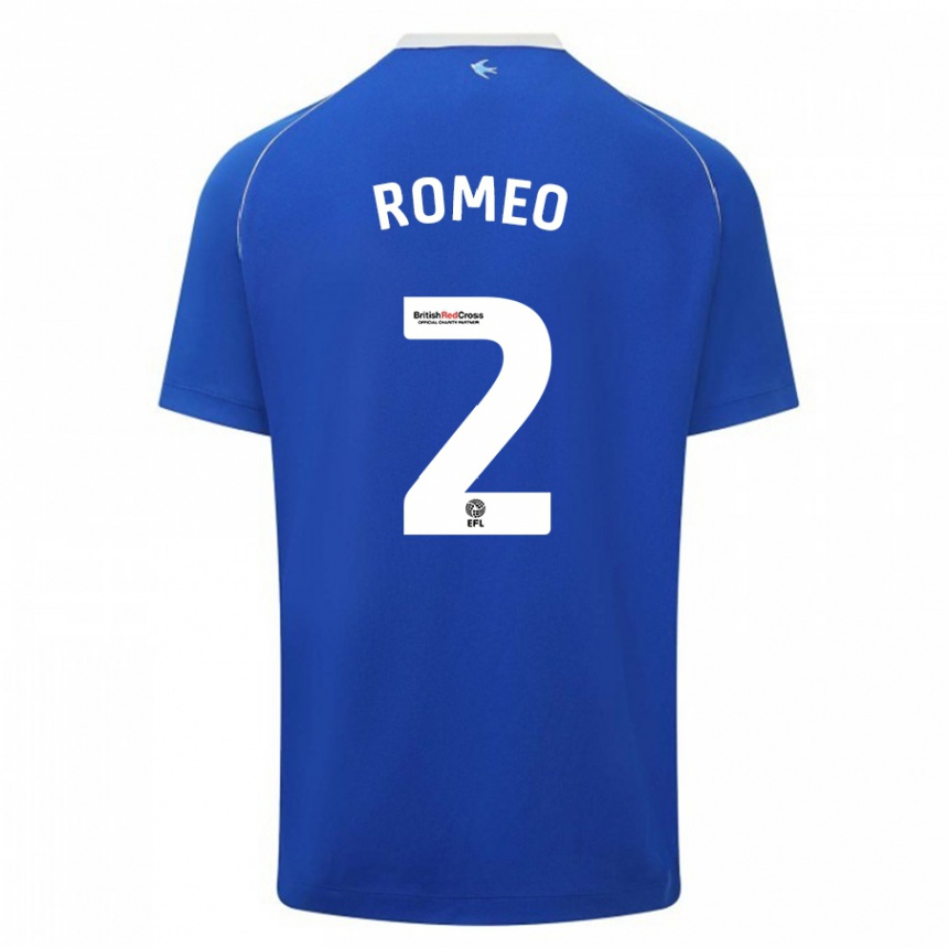 Kids Football Mahlon Romeo #2 Blue Home Jersey 2023/24 T-Shirt