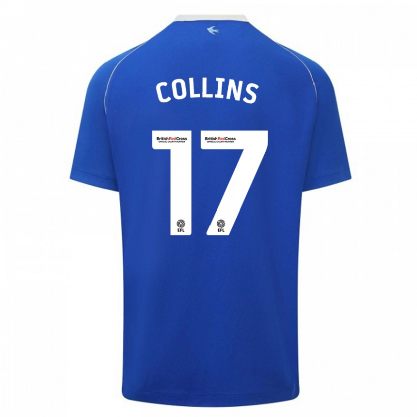 Kids Football Jamilu Collins #17 Blue Home Jersey 2023/24 T-Shirt