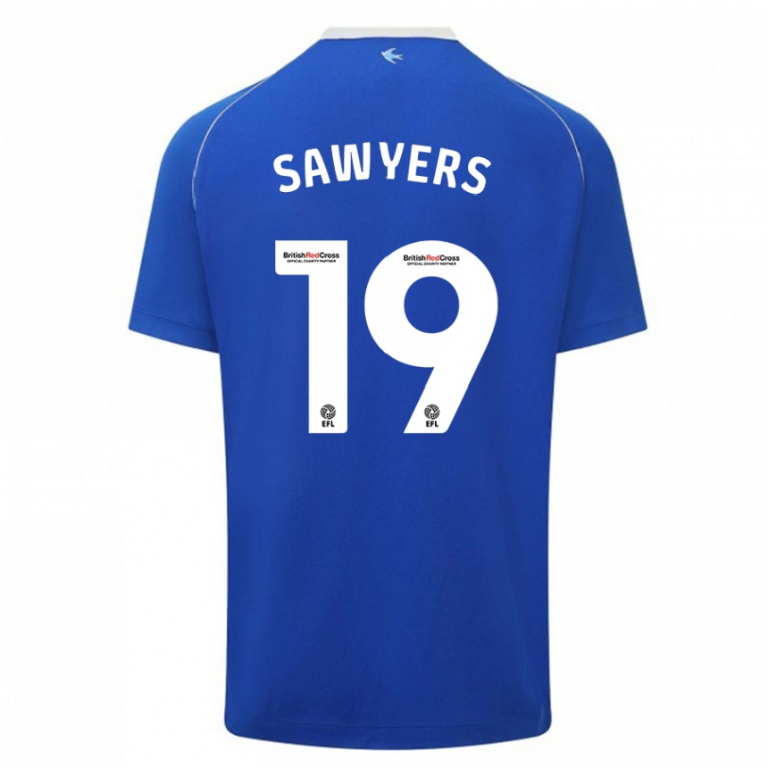 Kids Football Romaine Sawyers #19 Blue Home Jersey 2023/24 T-Shirt