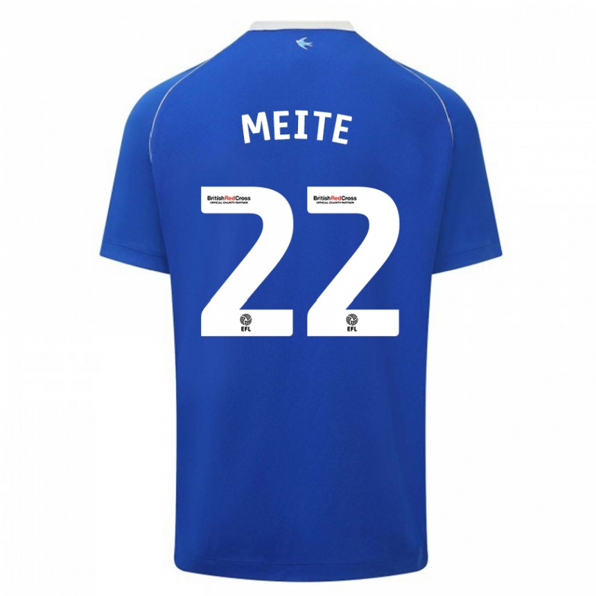 Kids Football Yakou Méïté #22 Blue Home Jersey 2023/24 T-Shirt