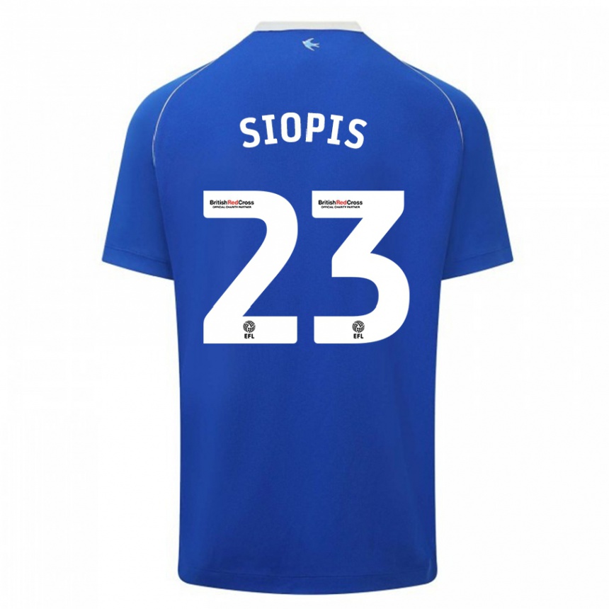 Kids Football Manolis Siopis #23 Blue Home Jersey 2023/24 T-Shirt