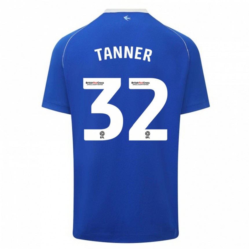 Kids Football Ollie Tanner #32 Blue Home Jersey 2023/24 T-Shirt