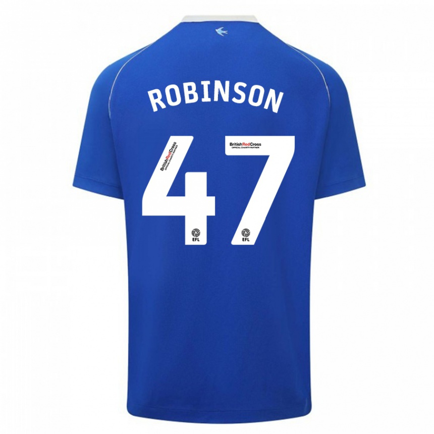 Kids Football Callum Robinson #47 Blue Home Jersey 2023/24 T-Shirt