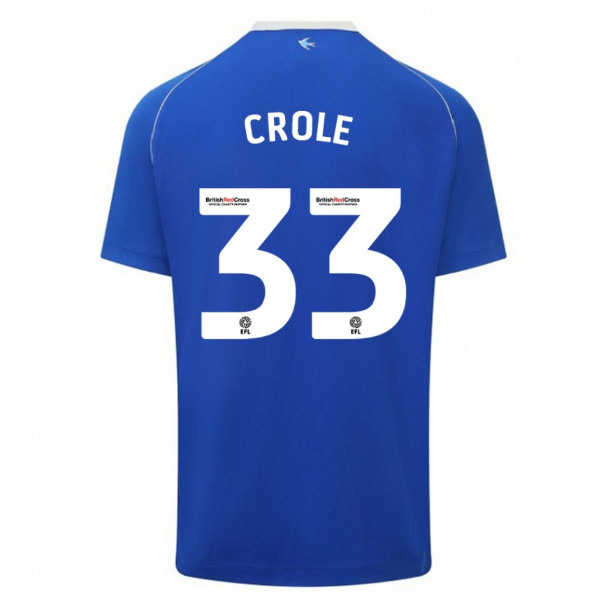 Kids Football James Crole #33 Blue Home Jersey 2023/24 T-Shirt