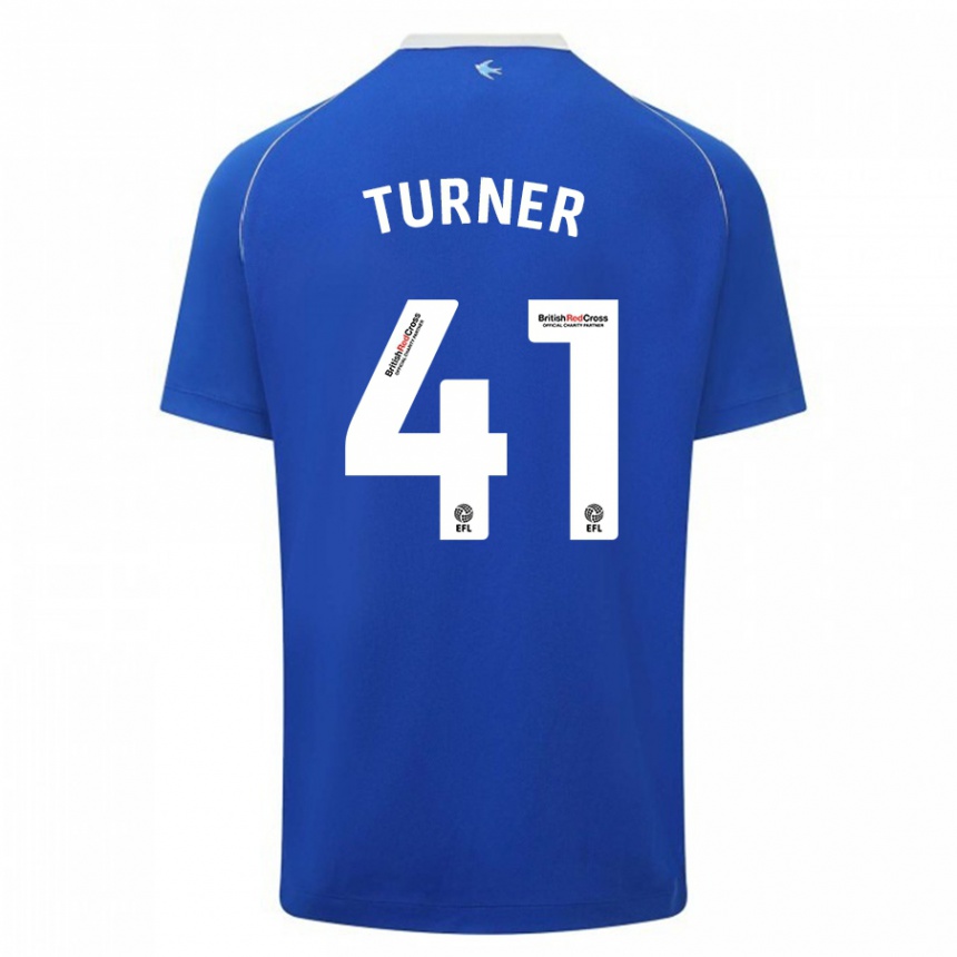 Kids Football Matthew Turner #41 Blue Home Jersey 2023/24 T-Shirt