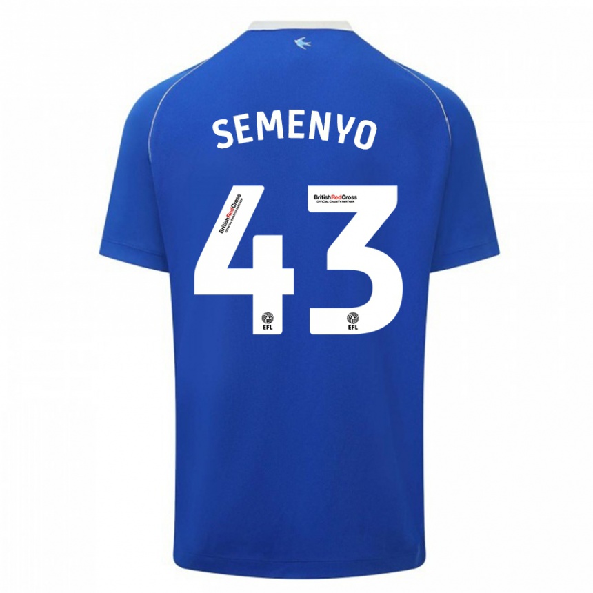 Kids Football Jai Semenyo #43 Blue Home Jersey 2023/24 T-Shirt