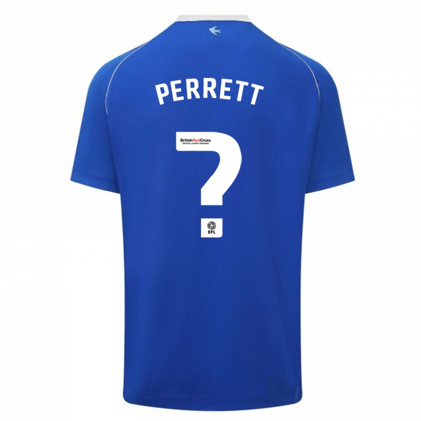 Kids Football Troy Perrett #0 Blue Home Jersey 2023/24 T-Shirt