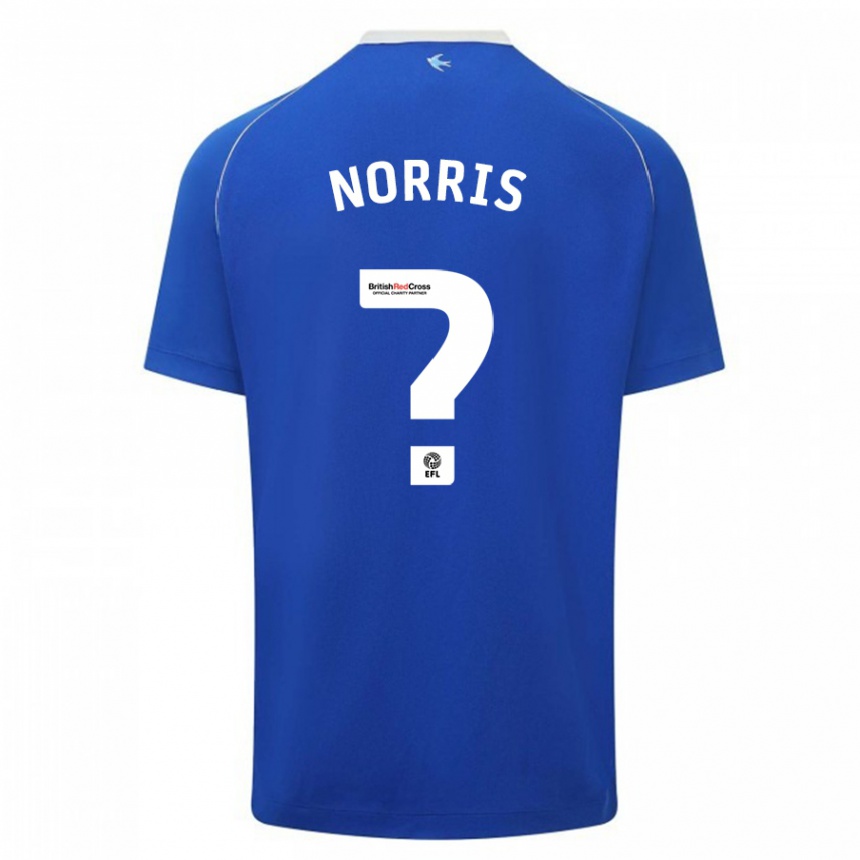 Kids Football Jacob Norris #0 Blue Home Jersey 2023/24 T-Shirt