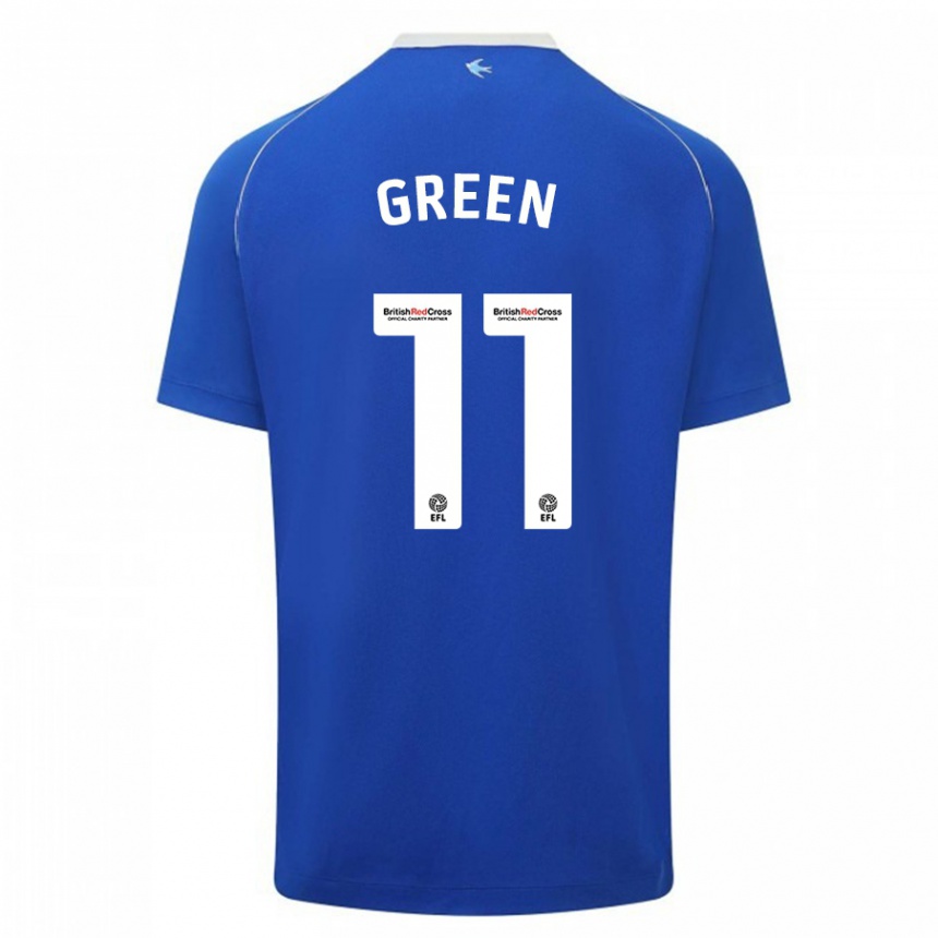 Kids Football Danielle Green #11 Blue Home Jersey 2023/24 T-Shirt