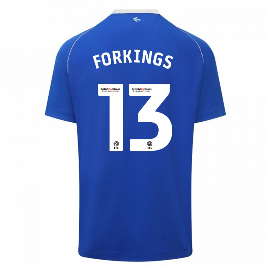 Kids Football Amelia Forkings #13 Blue Home Jersey 2023/24 T-Shirt
