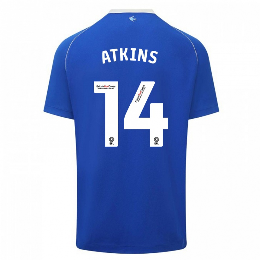 Kids Football Zoe Atkins #14 Blue Home Jersey 2023/24 T-Shirt